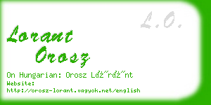 lorant orosz business card